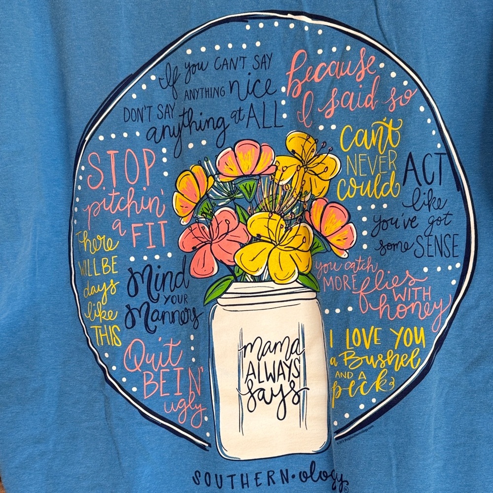 Southern-Ology T-Shirt size Large Blue - Picture 1 of 4
